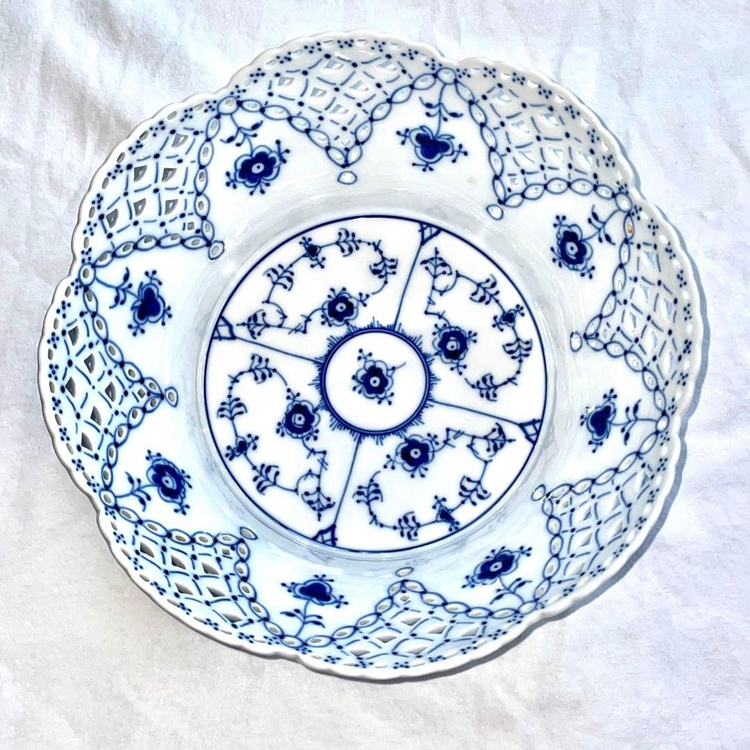 ロイヤルコペンハーゲン ブルーフルーテッドダブルレースフルーツバスケット