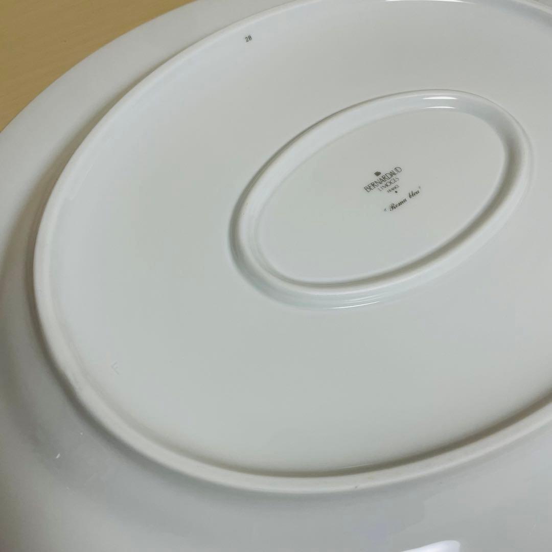 BERNARDAUD ベルナルド Roma bleu オーバルプレート 皿 楕円