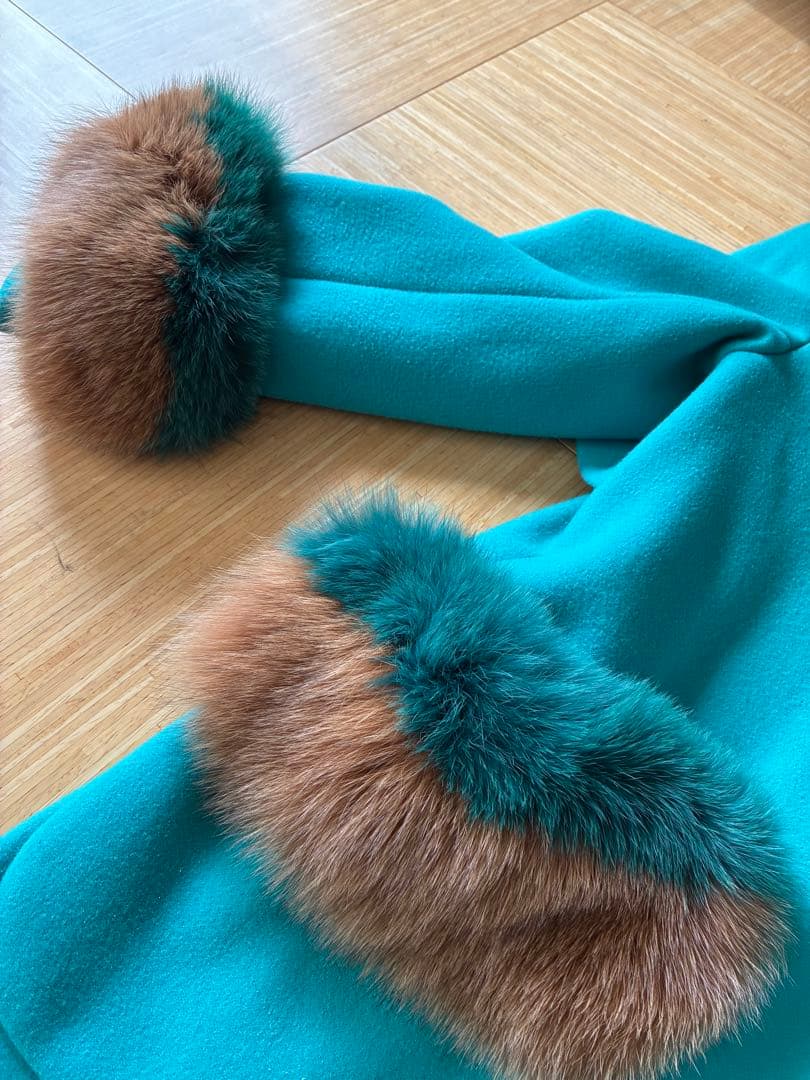 チェスティ　ロングコート ファー付き