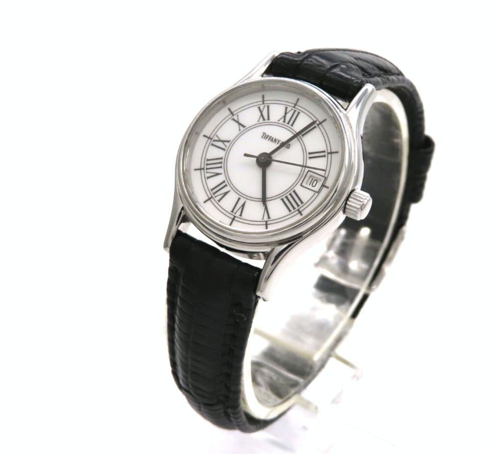 【ラウンド】TIFFANY&Co. ティファニー時計 ホワイトローマン☆極美品☆