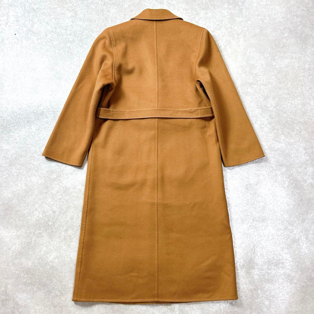 スイス製　キャメル　カシミヤ100% ロングリバーコート　ダブルフェイスコート