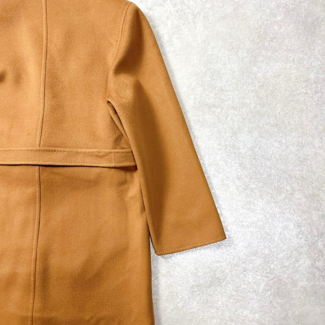 スイス製　キャメル　カシミヤ100% ロングリバーコート　ダブルフェイスコート