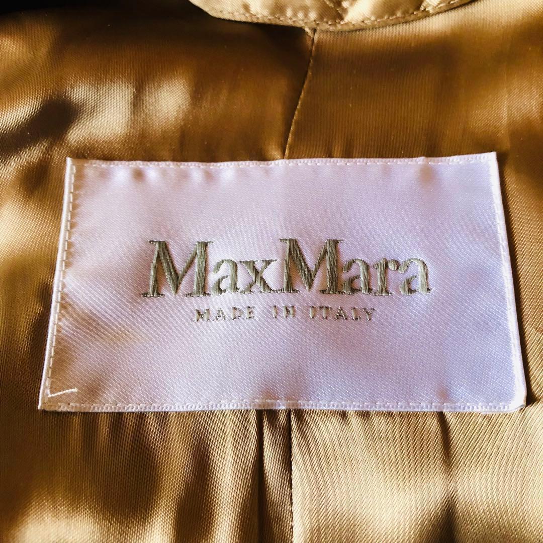 極美品✨マックスマーラ マニュエラコート キャメル100% 女優襟 白タグ M