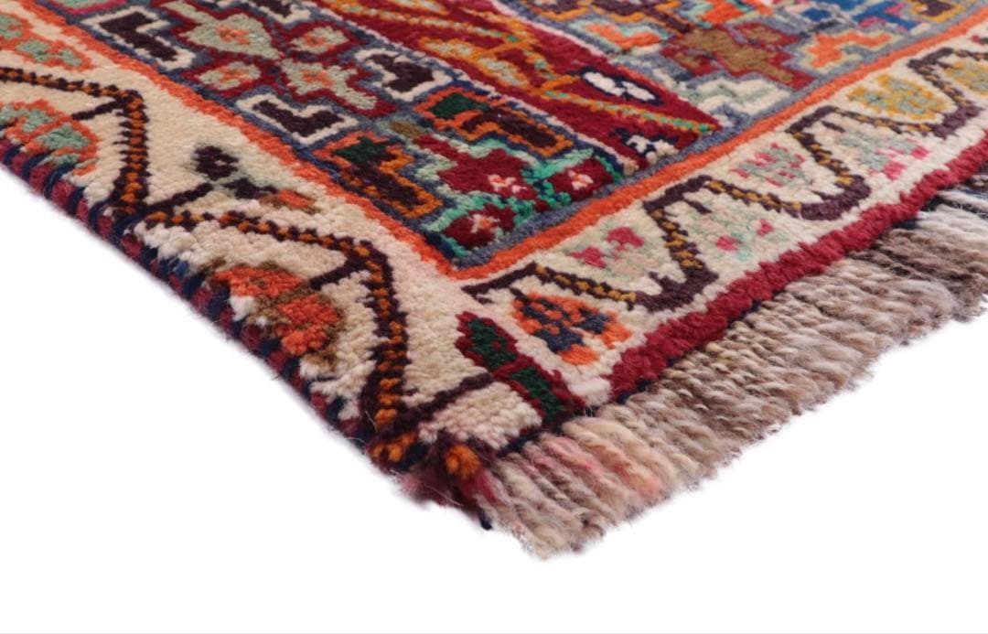 ペルシャ絨毯 ギャッベ カシュクリ 手織り イラン 184×294 大判 調湿