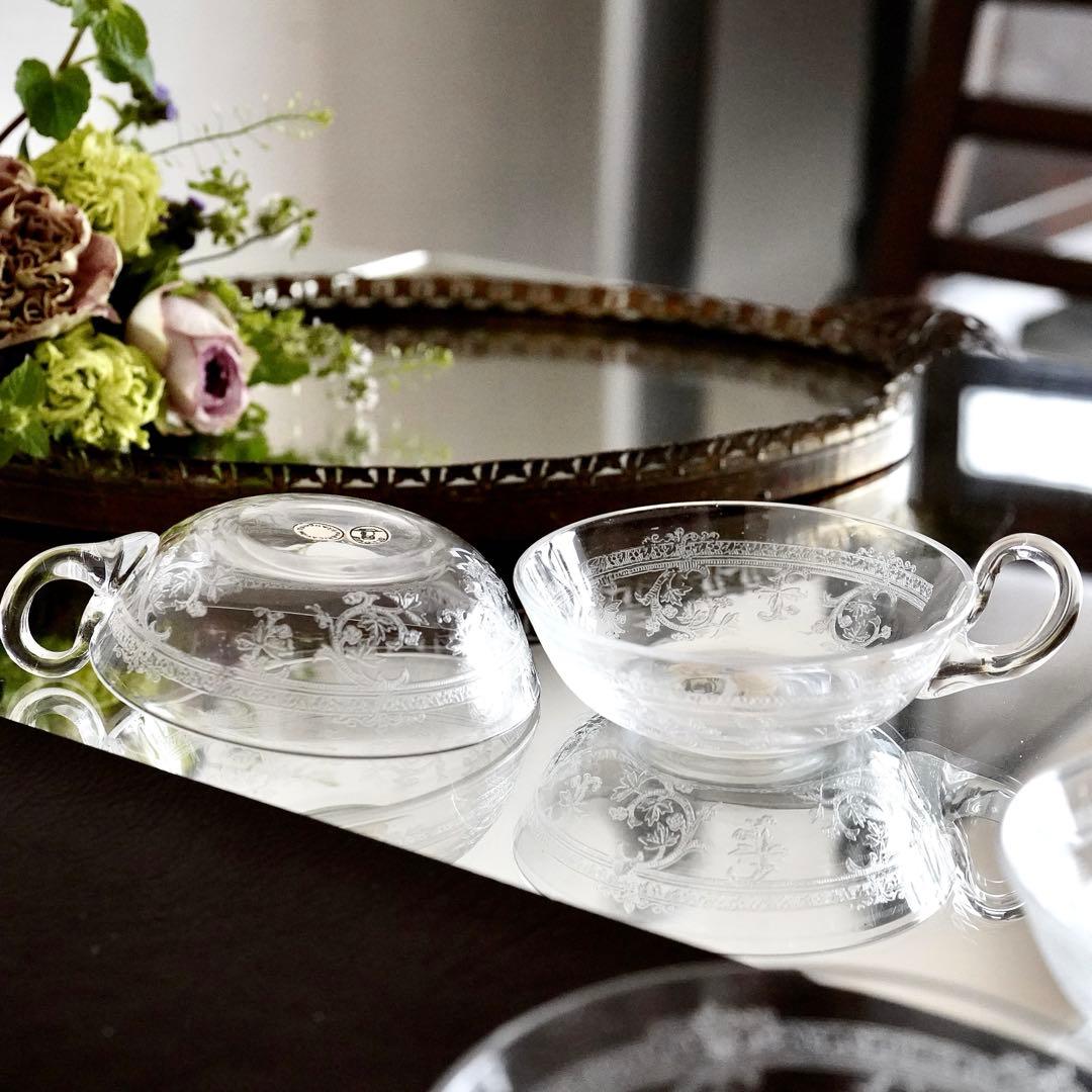 サンルイ★メス★METZ★アイスカップ/グラス6客セット★レア希少アンティーク