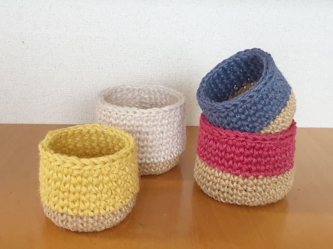 麻紐ミニバスケット   no.105