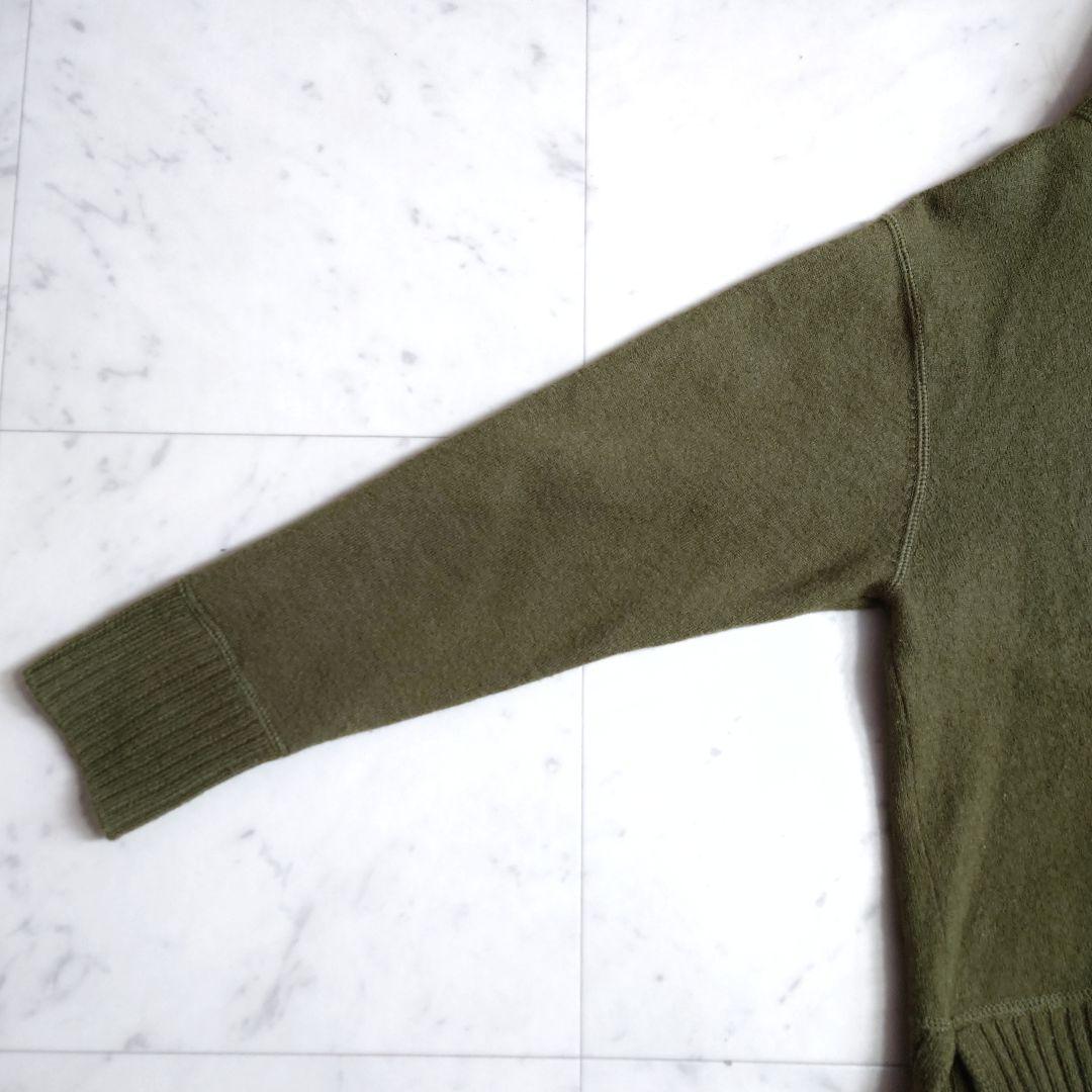 美品♪ 23AW マーガレットハウエル フェルトラフウールニット グリーン系