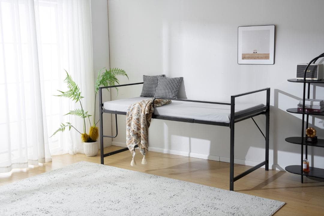 人気再入荷！【高さ110cm】ロフトベッド 耐震 ベッド 一人暮らし　BLACK