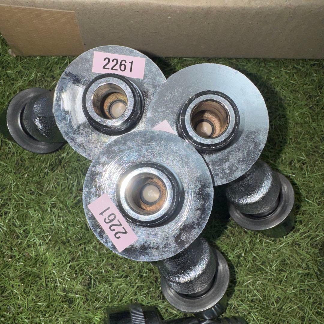 金属製シルバー蛇口 L字型散水用バルブ 3個セット［2261］