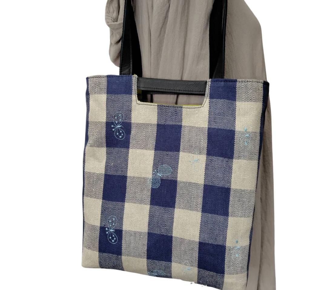 ミナペルホネン/ちょうちょ×ゴッホカケラパッチWフェイス/A4ショルダートートマ