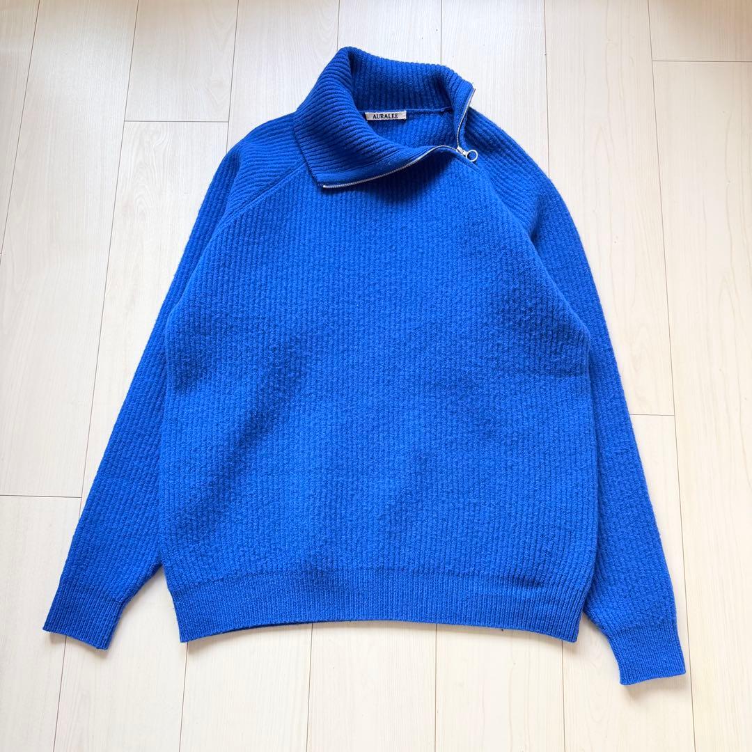 美品✨AURALEE MILLED FRENCH MERINO RIB KNIT