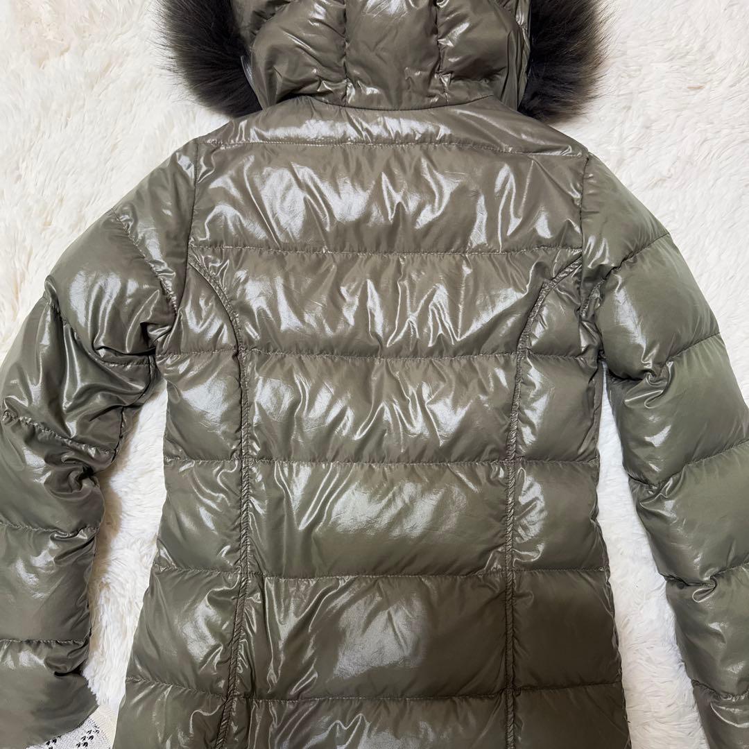 DUVETICA オリーブグリーン ロングコート ダウン　リアルファー付き