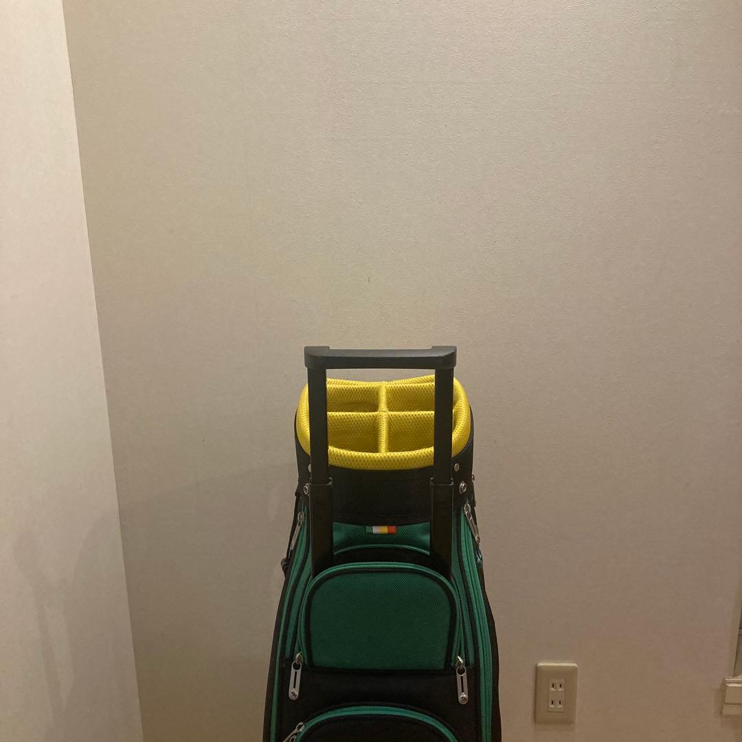 アーノルドパーマー キャディバッグ 黒色×緑色×黄色