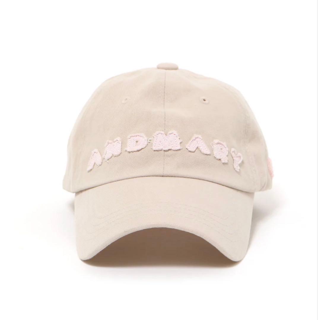 帽子 ANDMARY Mary logo cap beige