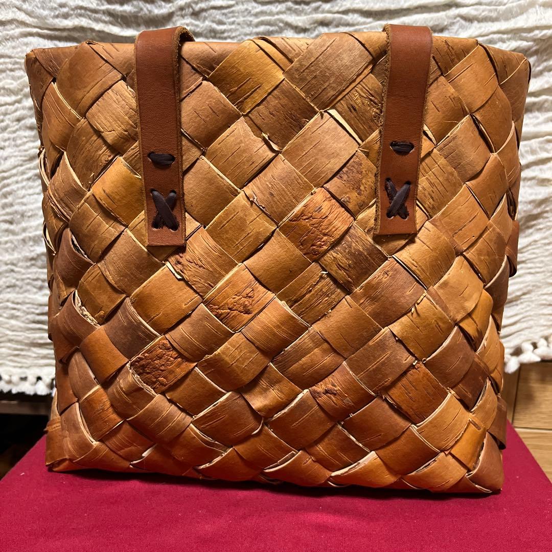 白樺かごバッグ　特大サイズ　フィンランド　北欧