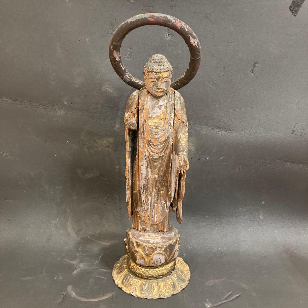 阿弥陀如来　室町時代　木製　木彫