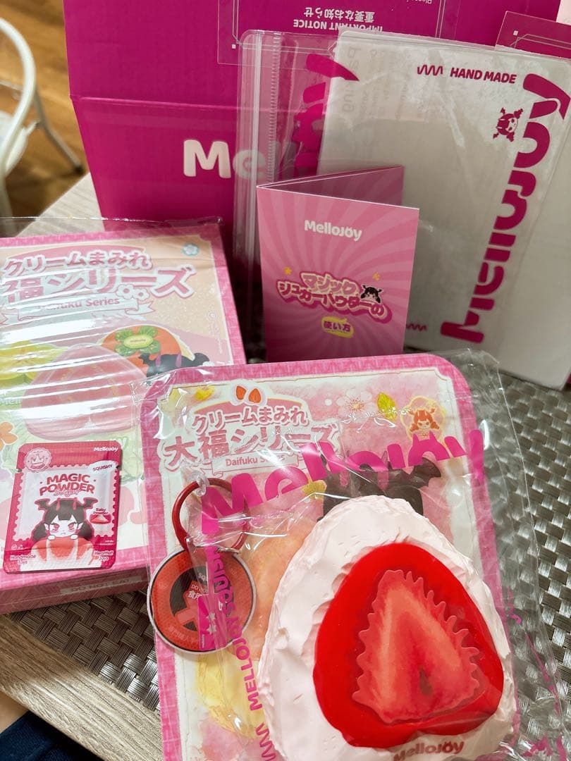 油*ん様 【即日発送】Mellojoy 大福シリーズ いちごキーホルダー