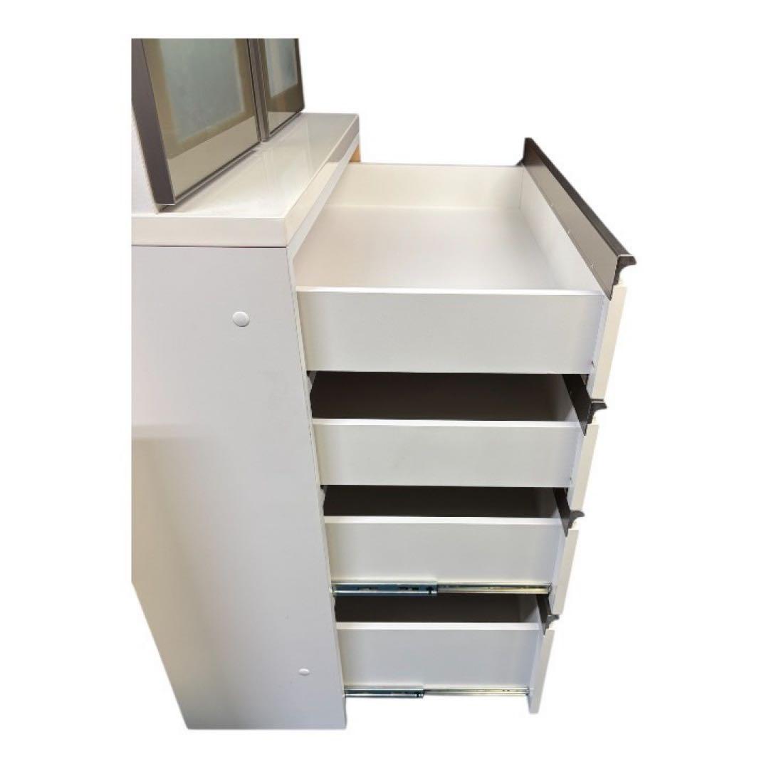 限定配送 食器棚 キッチンボード 4段引き出し 収納 インテリア 家具 羽 N