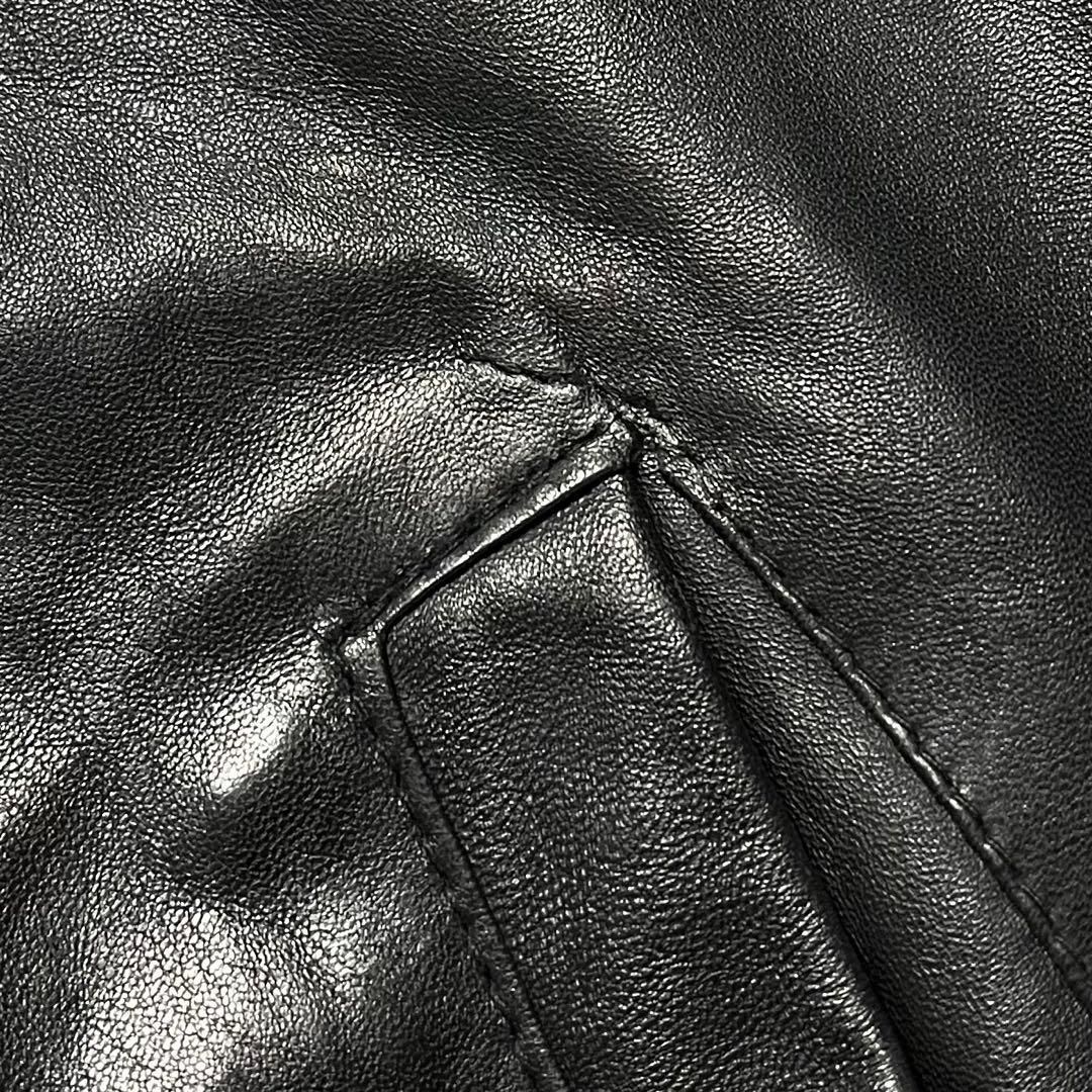 希少 RHC ロンハーマン ラムレザー シングル ライダース アウター ブルゾン