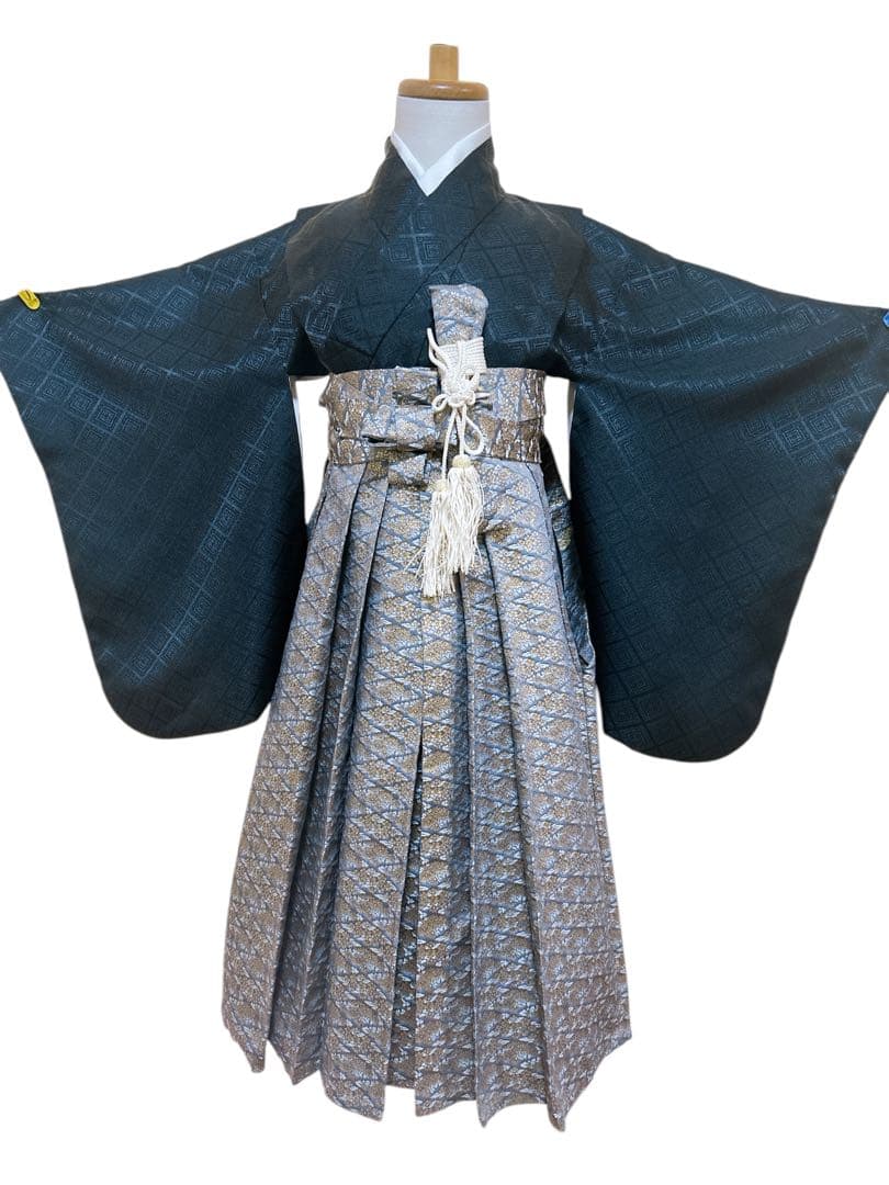 黒×グレー♡七五三　5歳　男の子　セット　一式　兜柄