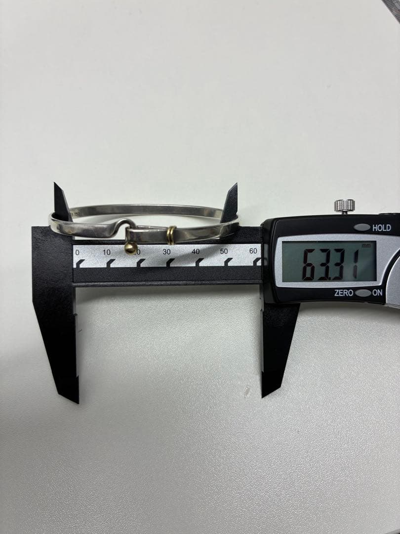 ティファニー　シルバーバングル ゴールド装飾付き