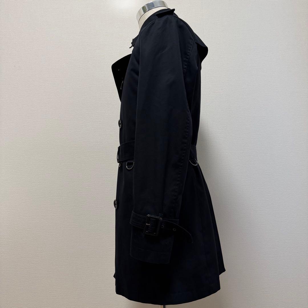 バーバリーブラックレーベル　トレンチコート　2way　チェック　ライナー　黒　L