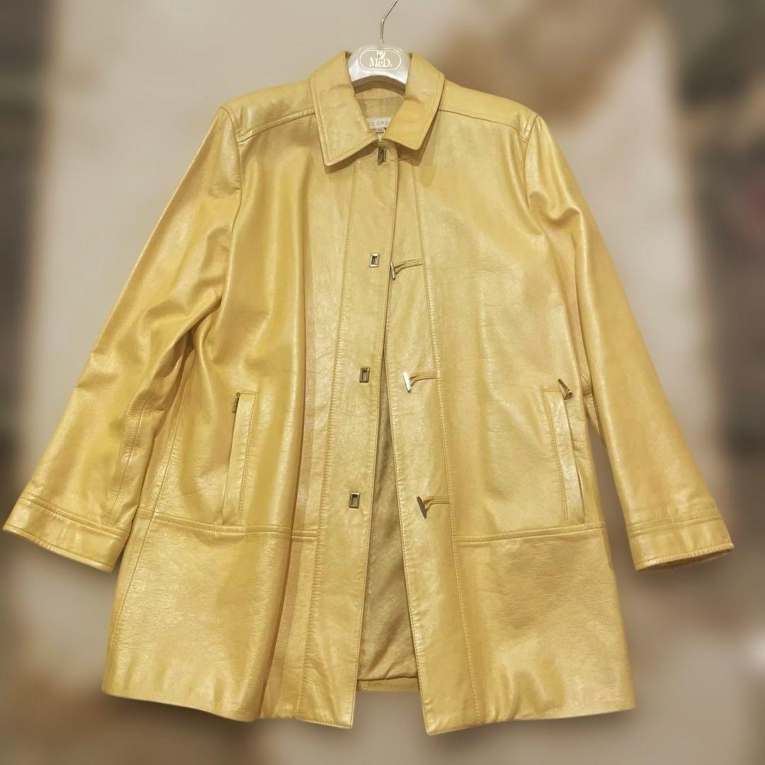 エスカーダ　イエローナッパレザーコート