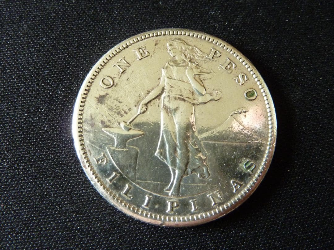 1908年 フィリピン 1ペソ 銀貨 古銭 希少