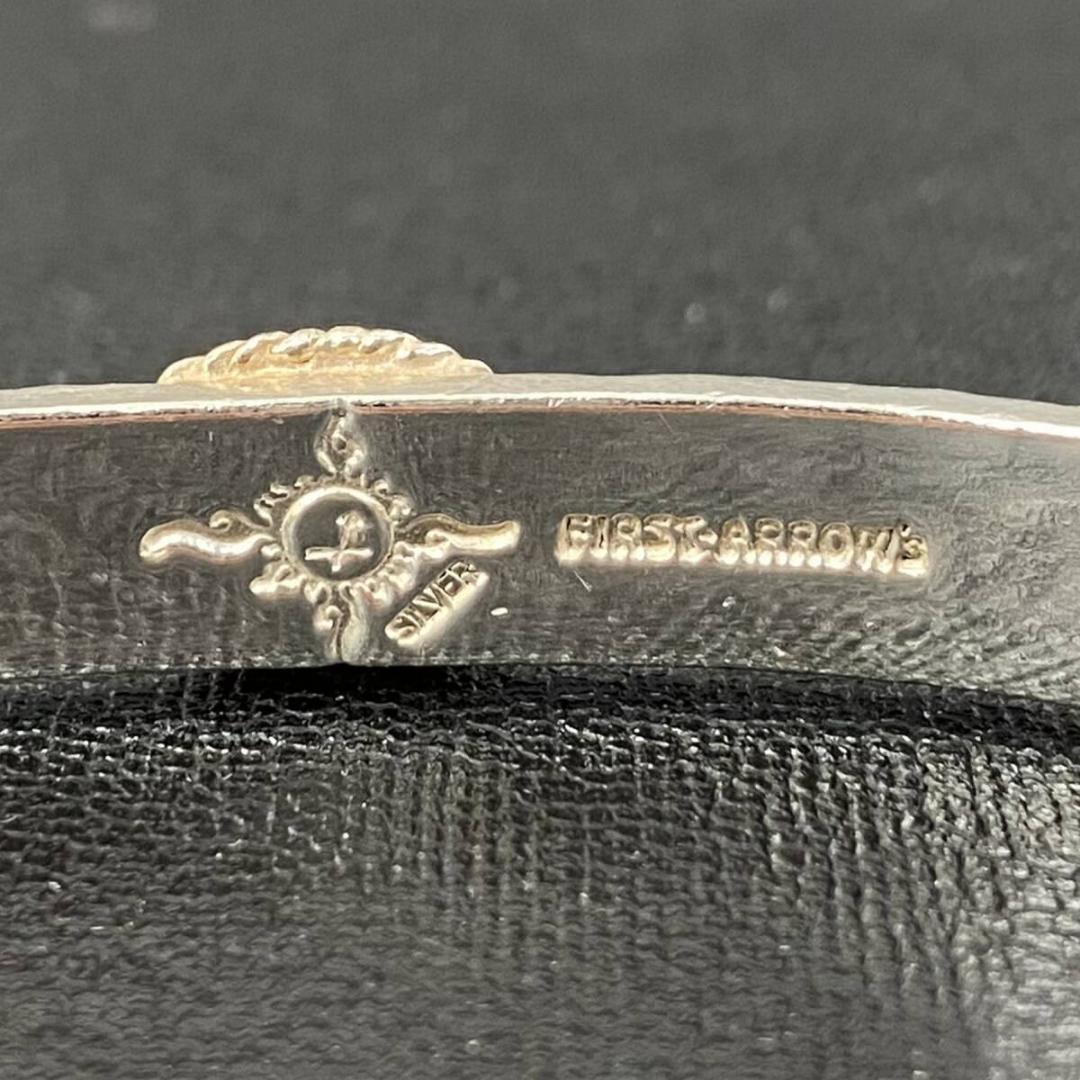 美品 FIRST ARROW'S シルバー ターコイズ カラ草 タタキ バングル