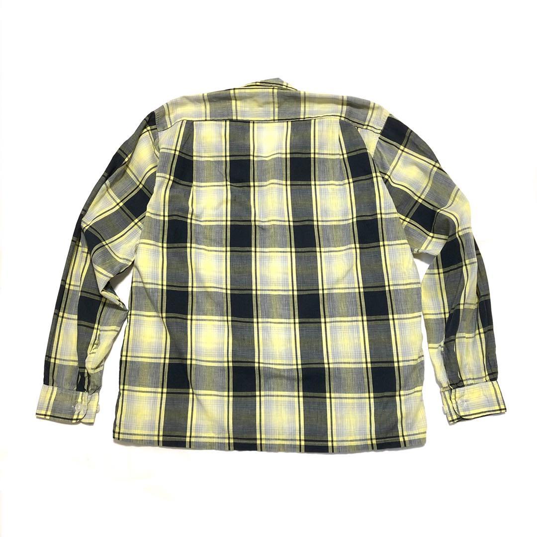 TOWN CRAFT ビンテージ コットン シャツ 黄 黒 灰 チェック 60s