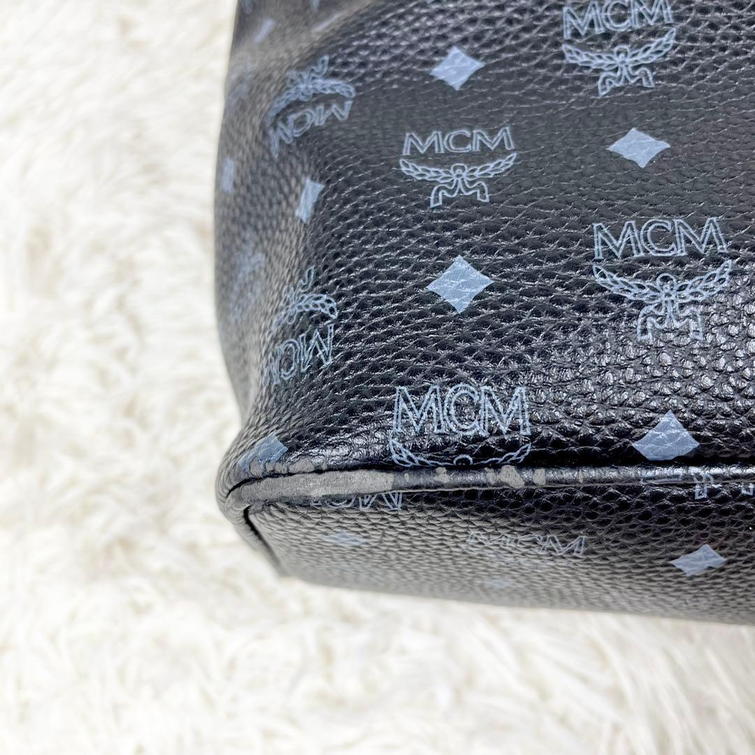 【希少】MCM トートバッグ ヴィセトス モノグラム ロゴ金具 肩掛け A4