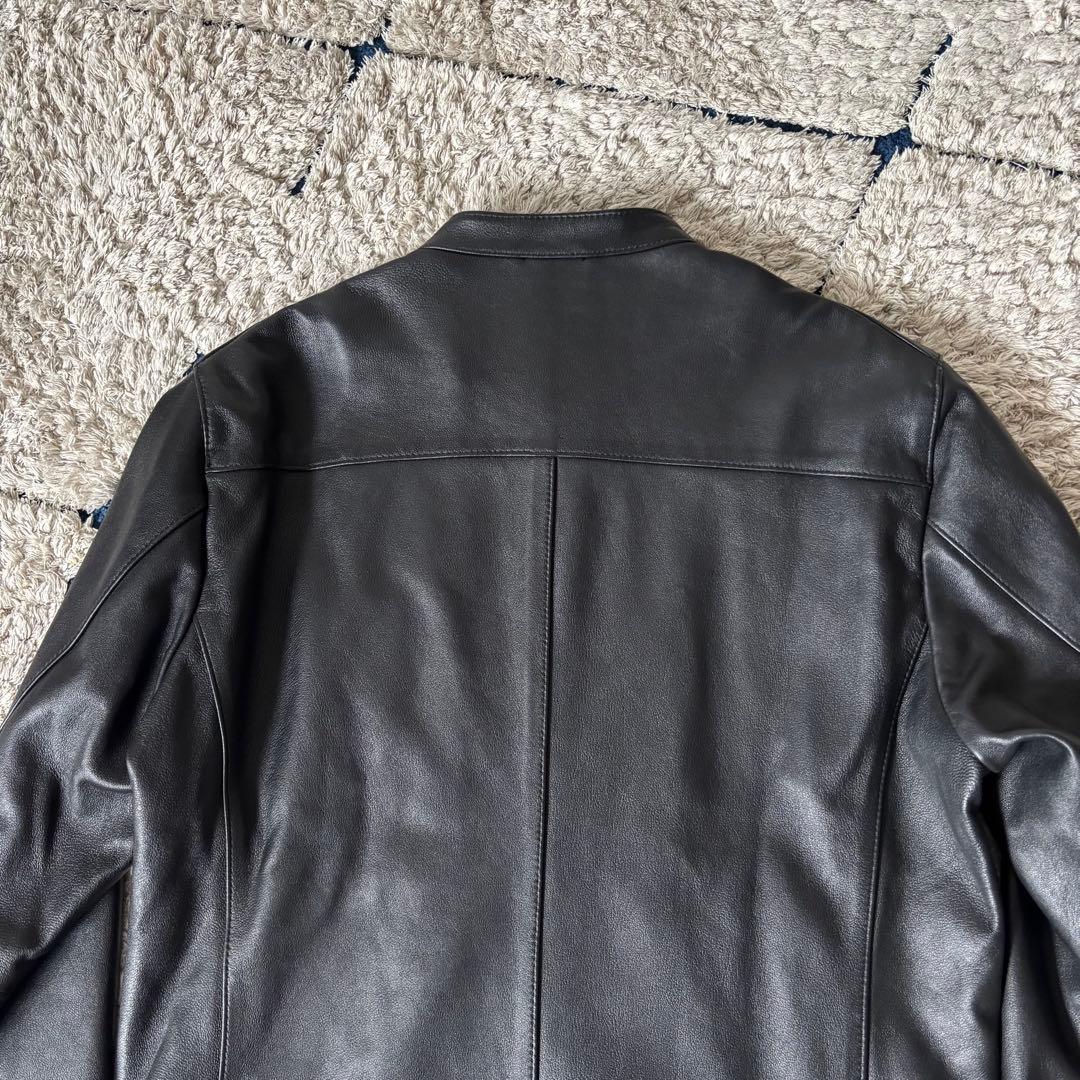 【極美品✨】ブラックレーベルクレストブリッジ　レザージャケット　羊革　ライダース