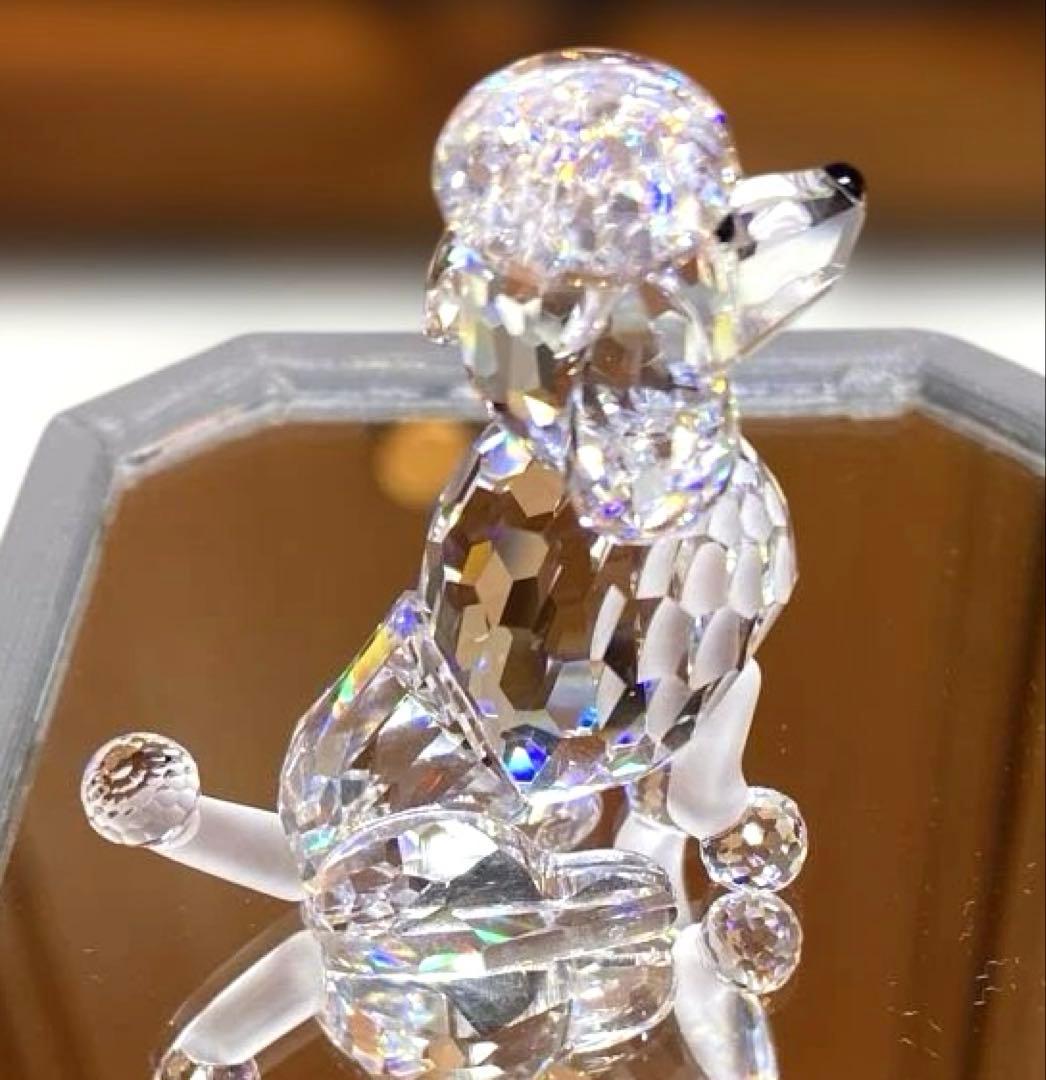 廃盤レア　スワロフスキー座りプードル　犬　プードル　181317