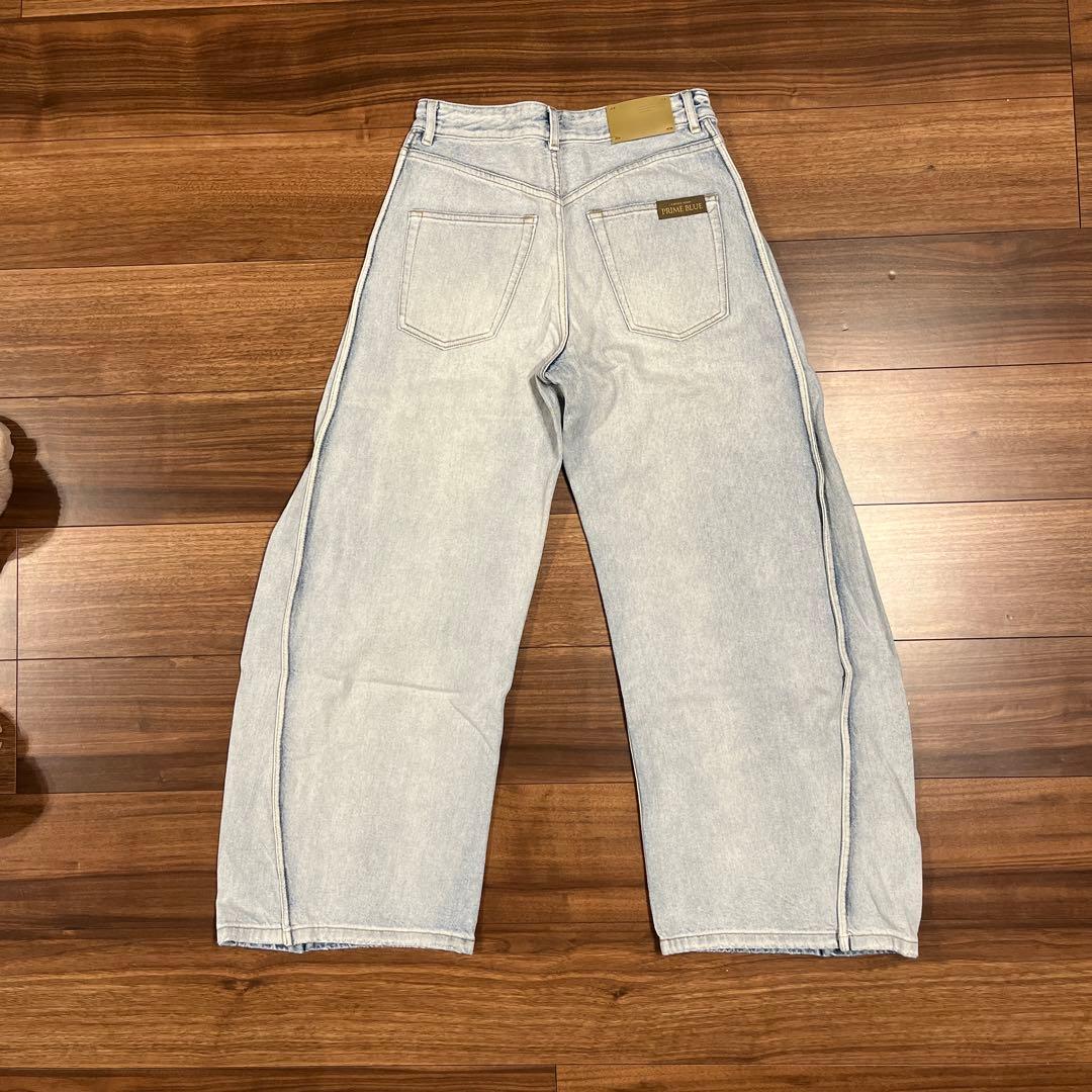 JNBYカーブデニムパンツ ブルー サイズ34