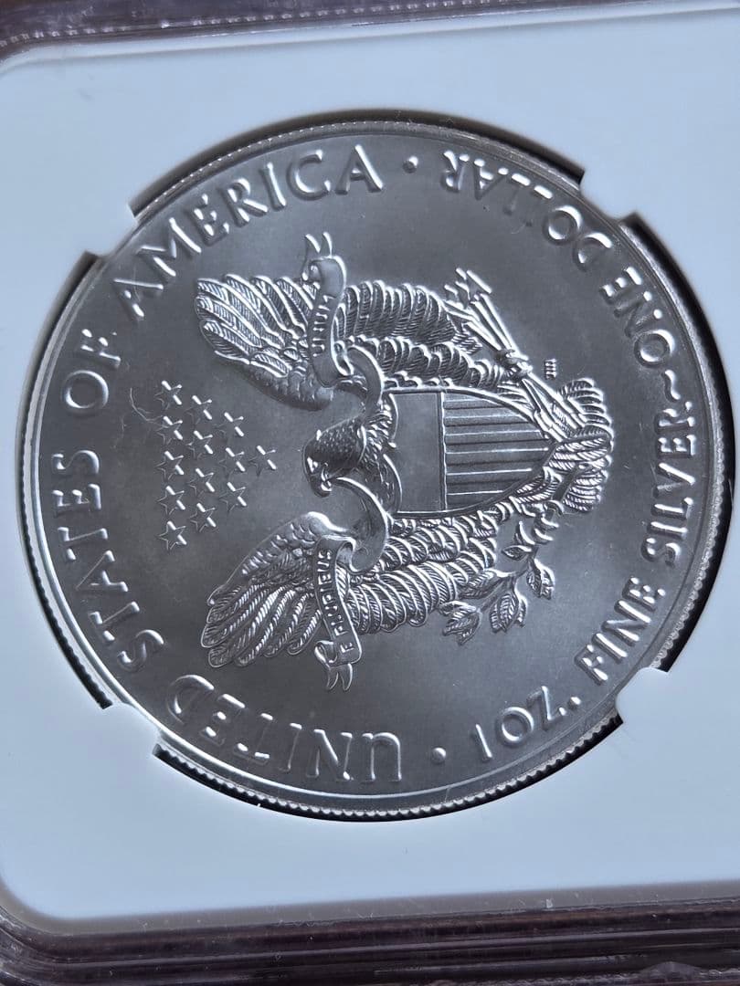 (初日及び記念ラベル)アメリカ合衆国　イーグル銀貨　2017