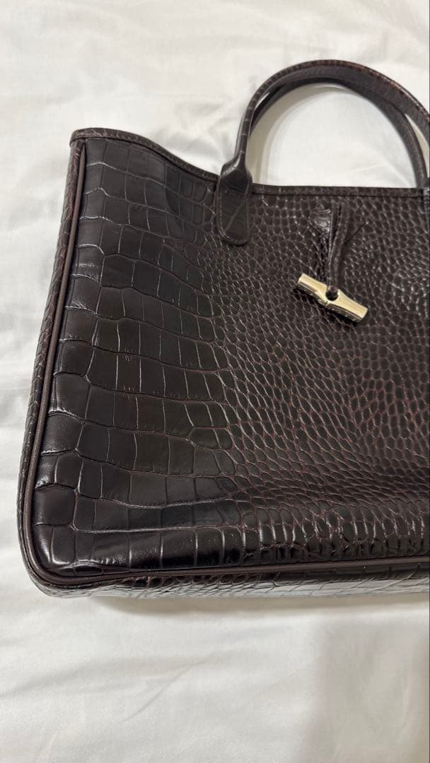 LONGCHAMP ロンシャン ロゾ クロコ 型押し トートバッグ