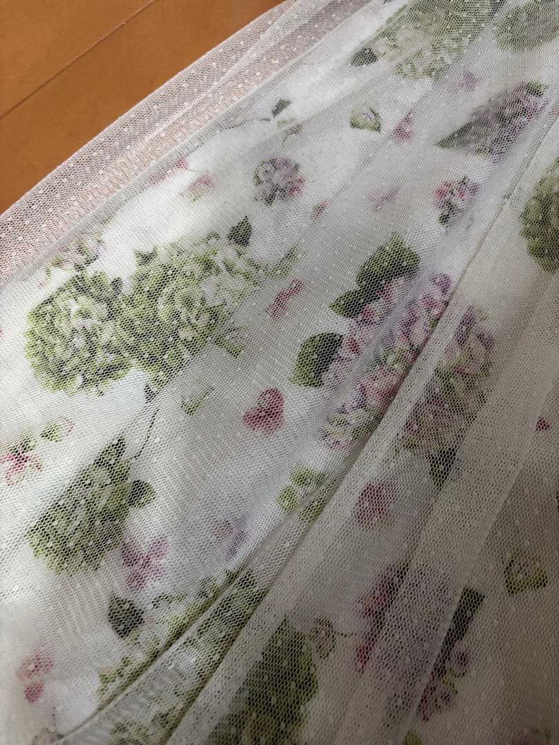 ピンクハウス♡紫陽花チュールレース付きスカート