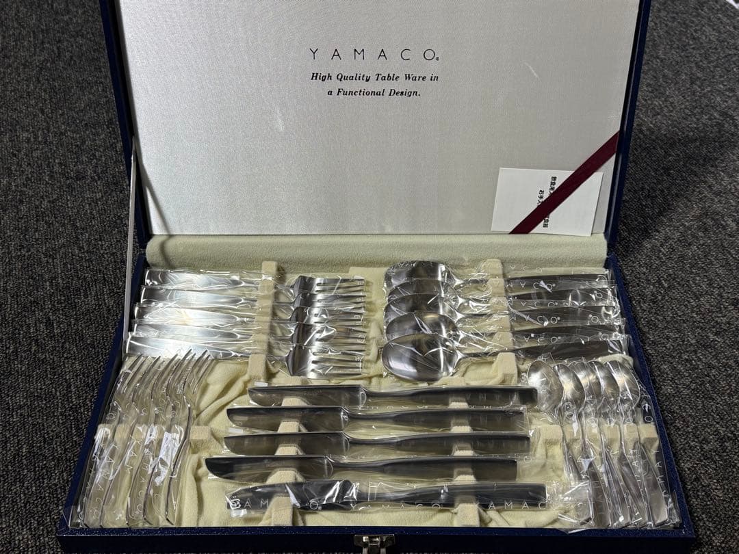 【新品】 YAMACO カラトリー 25本 ディナー セット クリスタルライン