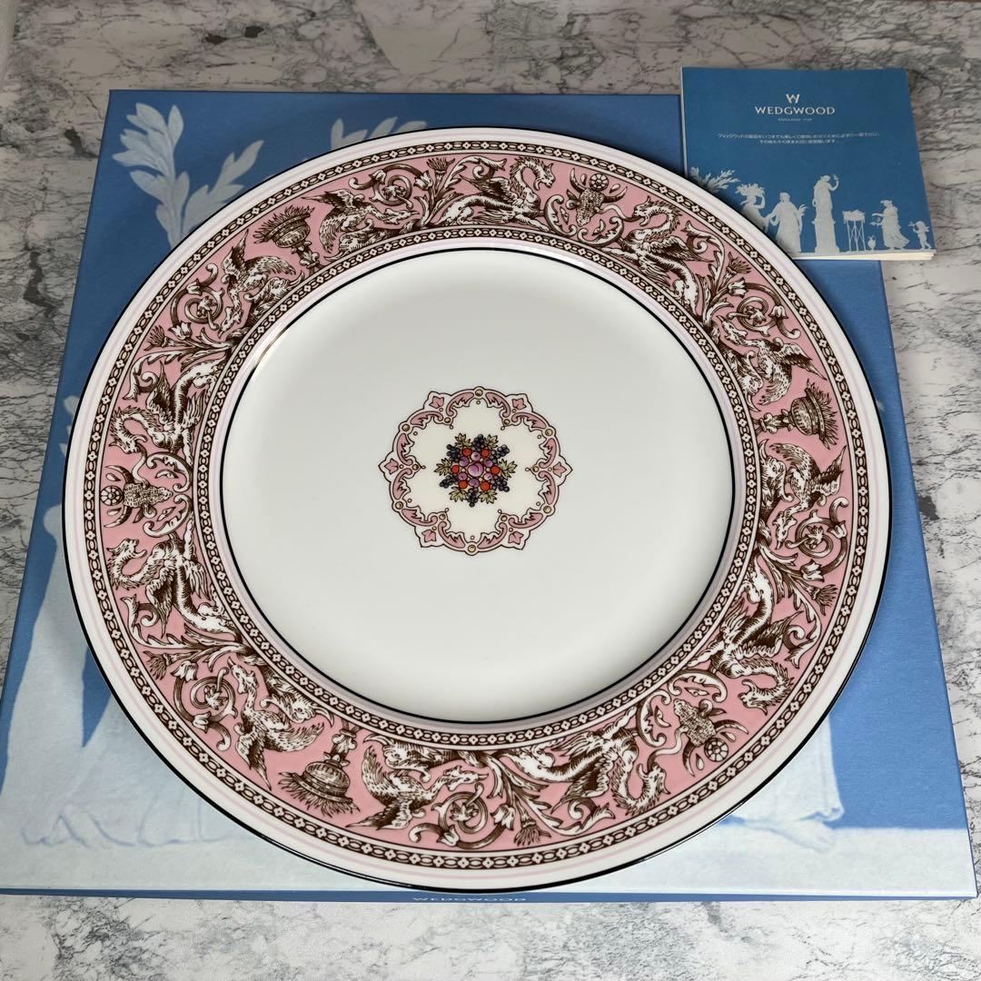  ウェッジウッド フロレンティーンピンク 27cm丸皿 大皿