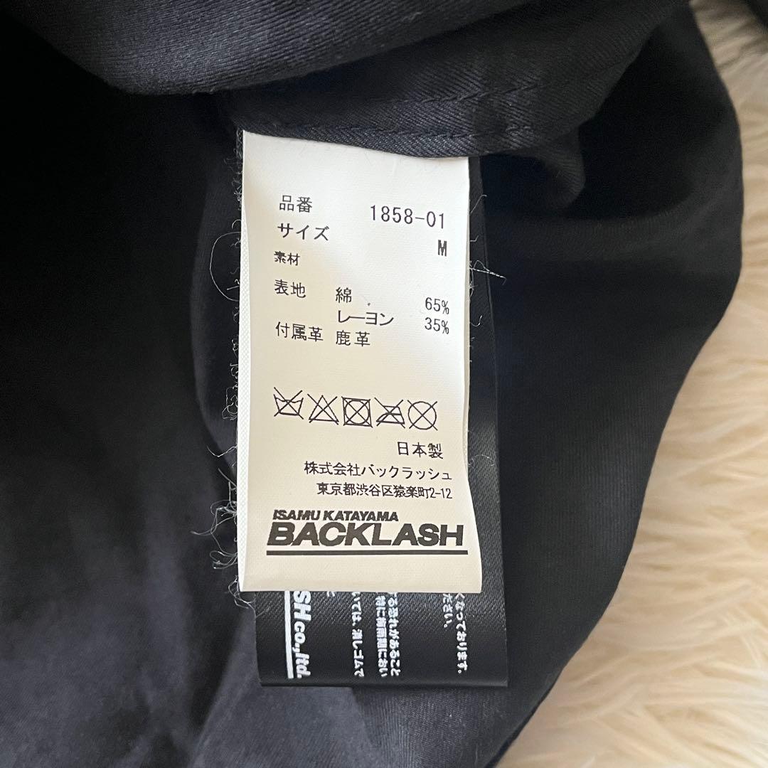 未使用級✨イサムカタヤマバックラッシュ　長袖シャツ　ブラック　ディアスキン　革