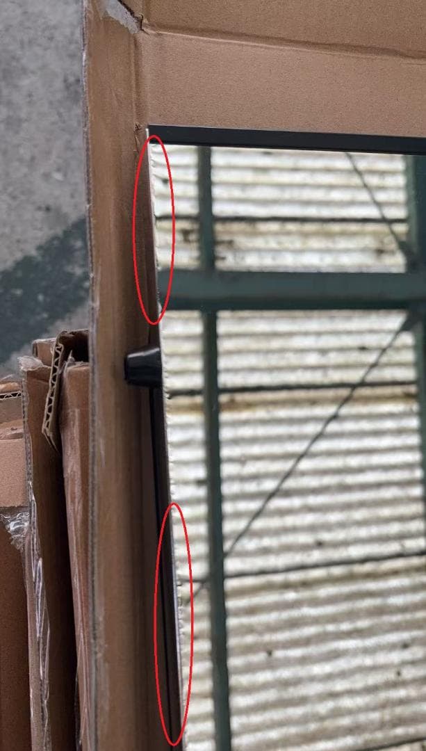 【美品】スタンドミラー 壁掛け 割れない鏡 幅100cmx160cm 黑色 4番