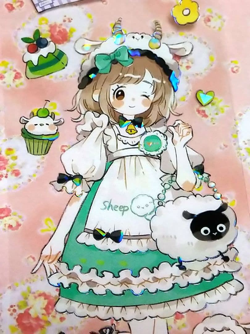 J954＃果汁气泡(贝壳光)当季限定切り売り海外人物マステ女の子