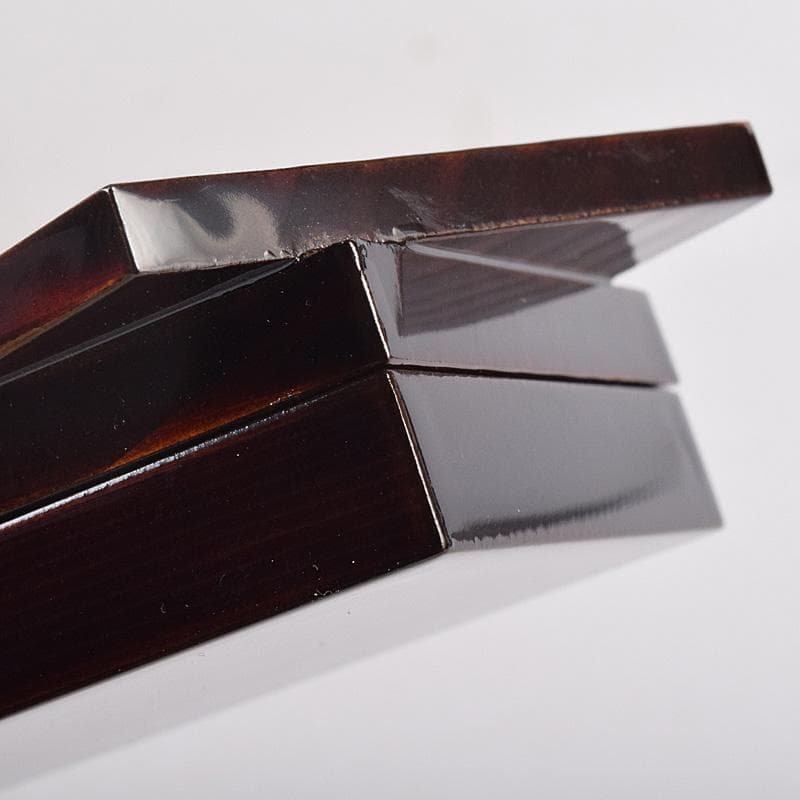 茶道具　熊谷秀穂作　惺斉好　和楽器蒔絵　歌書形香合　共箱　V　R9009