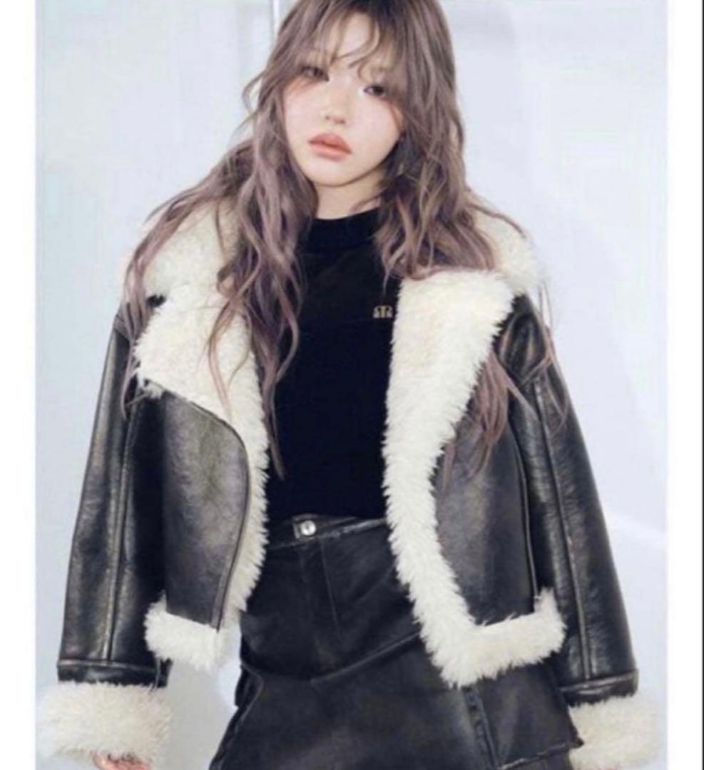 MURUA ヴィンテージライクショートフェイクムートン