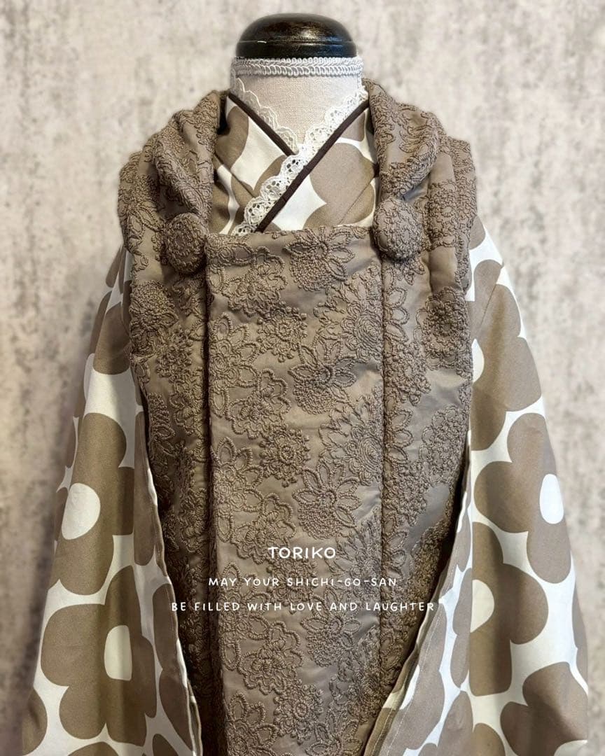 ［即納］三歳 七五三 衣装 着物 被布 ハンドメイド着物 753