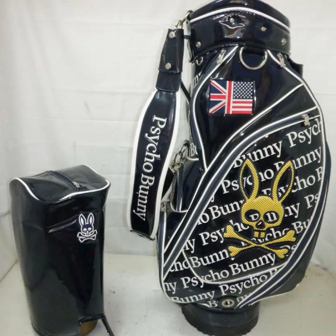 サイコバニー★Psycho Bunny★9.5型★エナメル★良品★スタッフ★NV