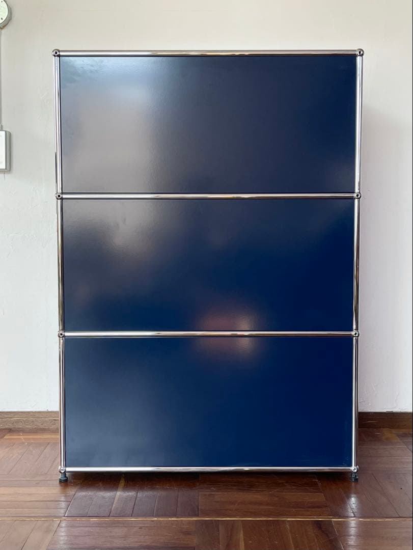 USM ハラー システム 1列 3段 ガラスドア スライドドア キャビネット