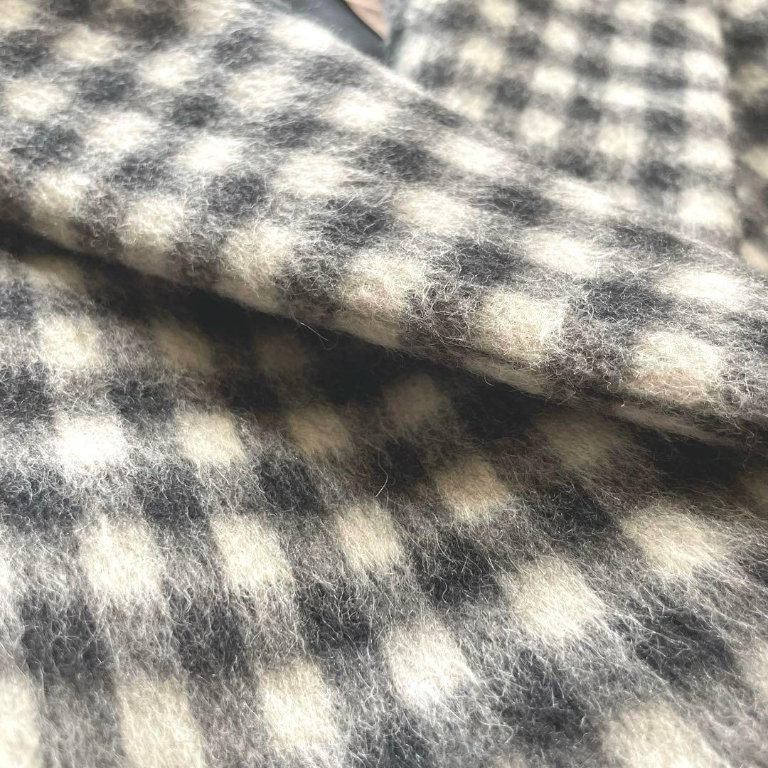 【定価¥165,000(税込)】N°21コート ロング ウール チェック 36S