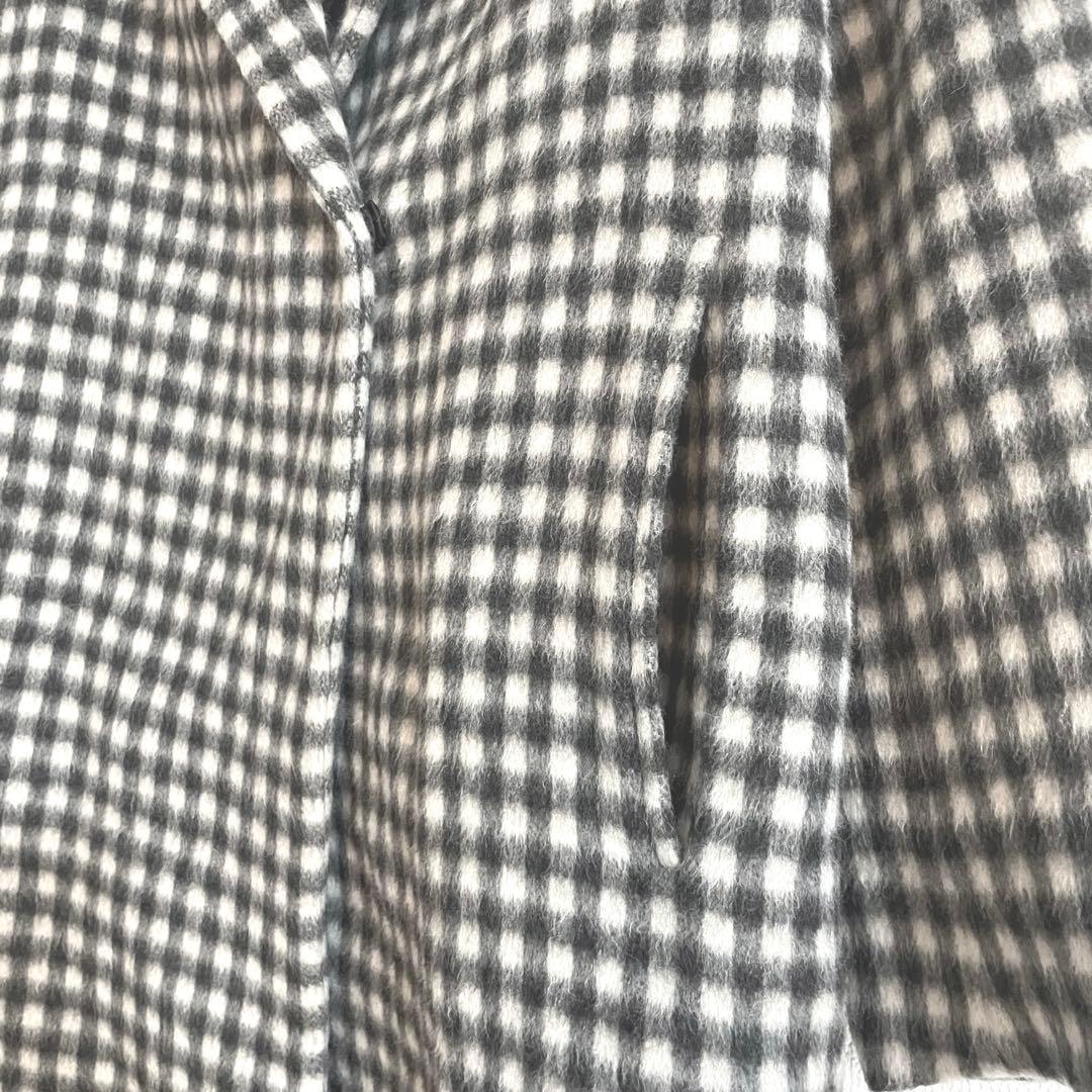 【定価¥165,000(税込)】N°21コート ロング ウール チェック 36S