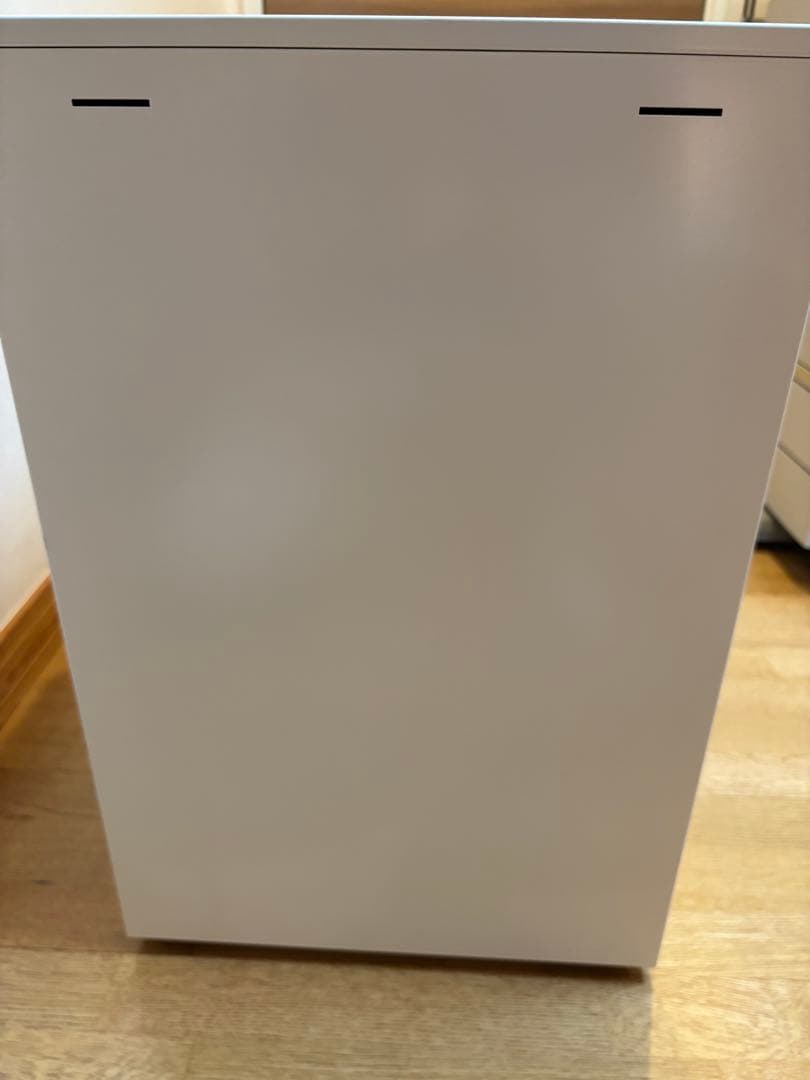 ホワイト 3段引き出しキャビネット 鍵付き